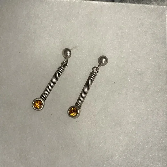925 Dangle Stud Earrings - Picture 2 of 4